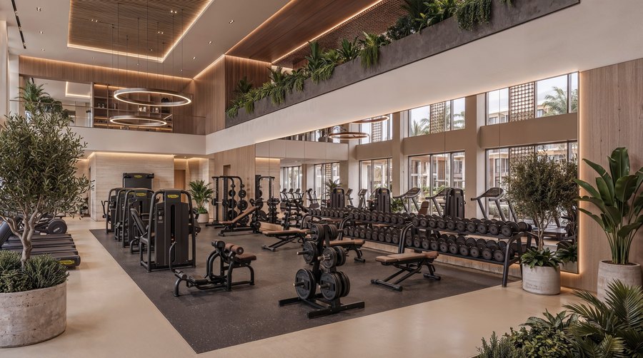 The residents' gym at Mira Ocean Estates